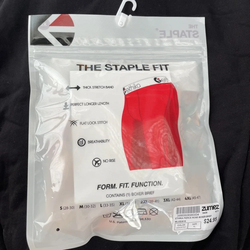 Ethika The Staple Fierce Rose Design Boxer Briefs Men's Size XL -‎ NEW